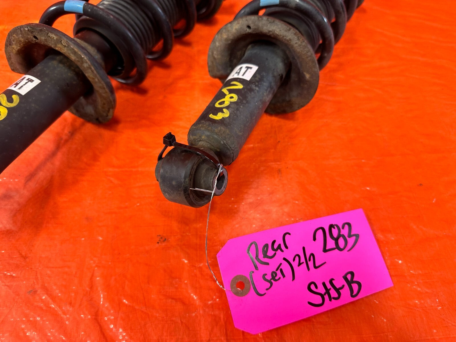 11 14 SUBARU WRX STI   EJ257   REAR SHOCKS & SPRINGS LEFT AND RIGHT FACTORY OEM4