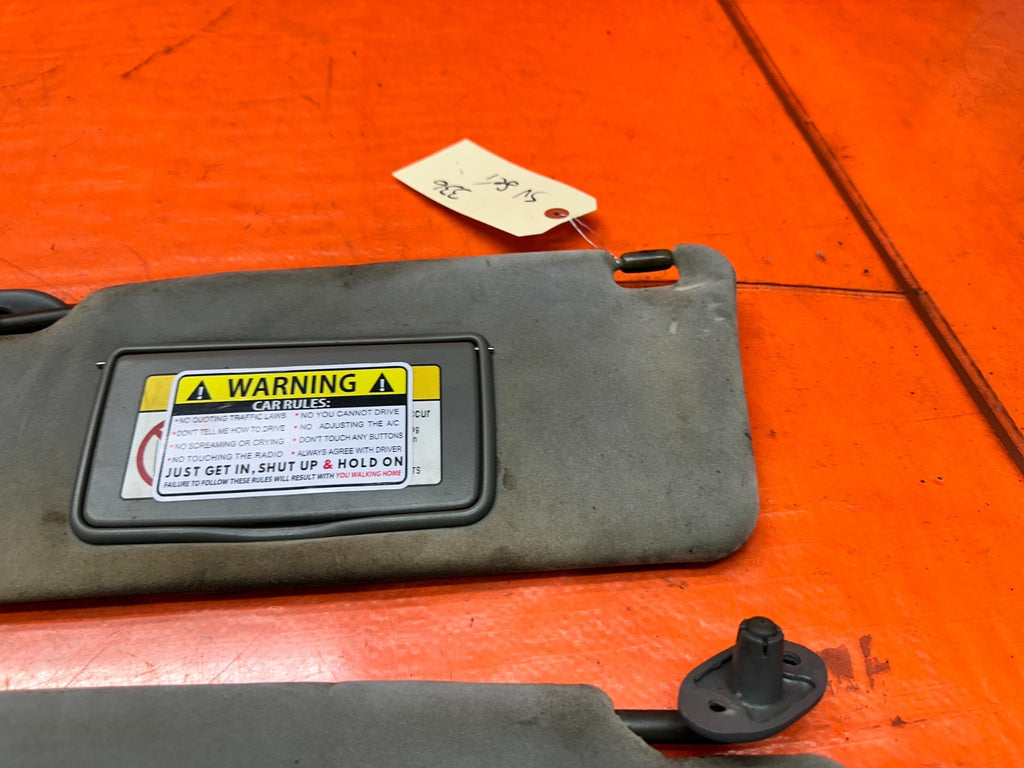 97 01 HONDA PRELUDE 2.2L DRIVER PASSENGER FRONT SUN VISOR SHADE SET OEM #33617