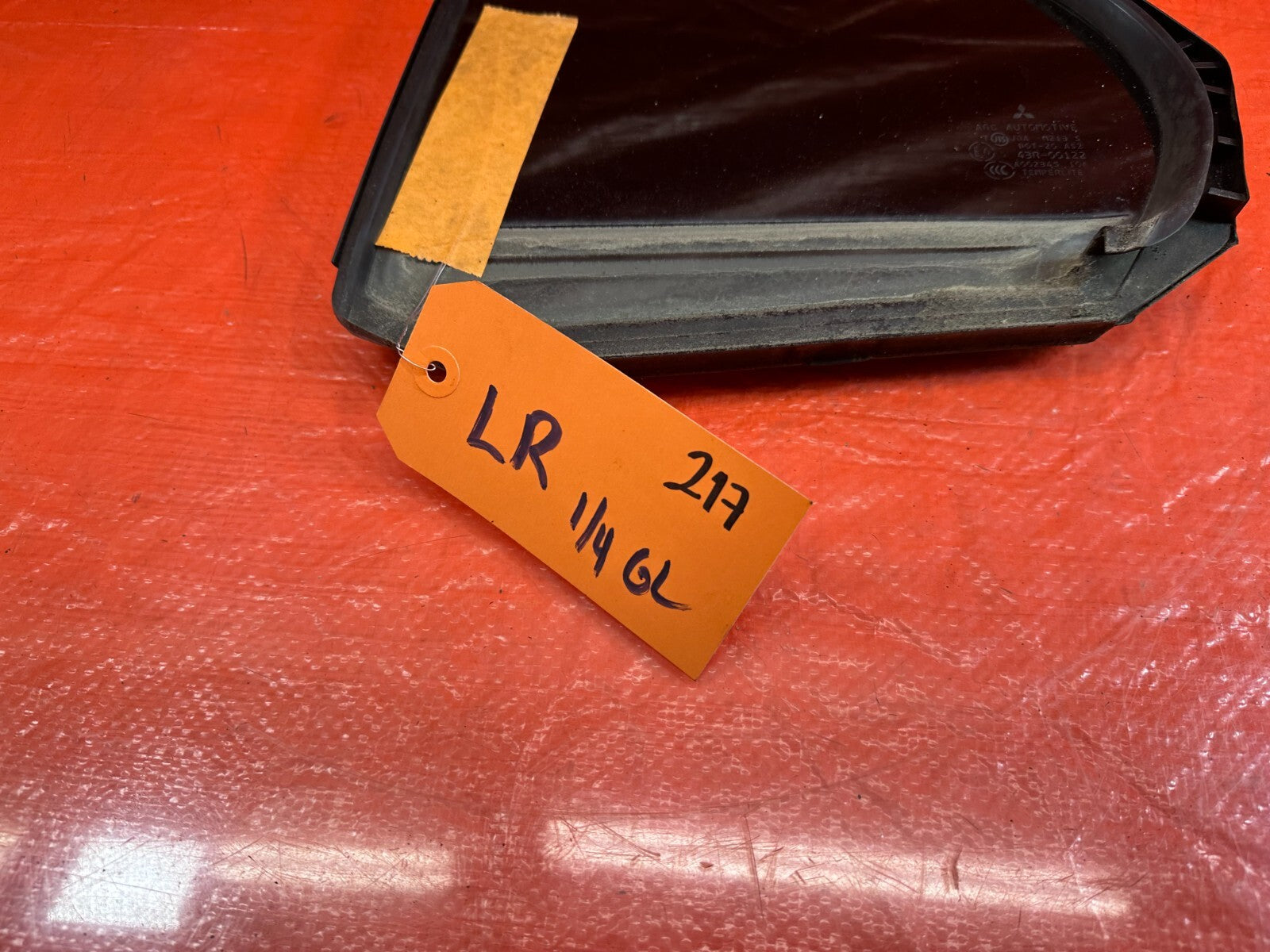 08 15 LANCER EVOLUTION X EVO 10   DRIVER LEFT REAR 1/4 QUARTER GLASS WINDOW #2171