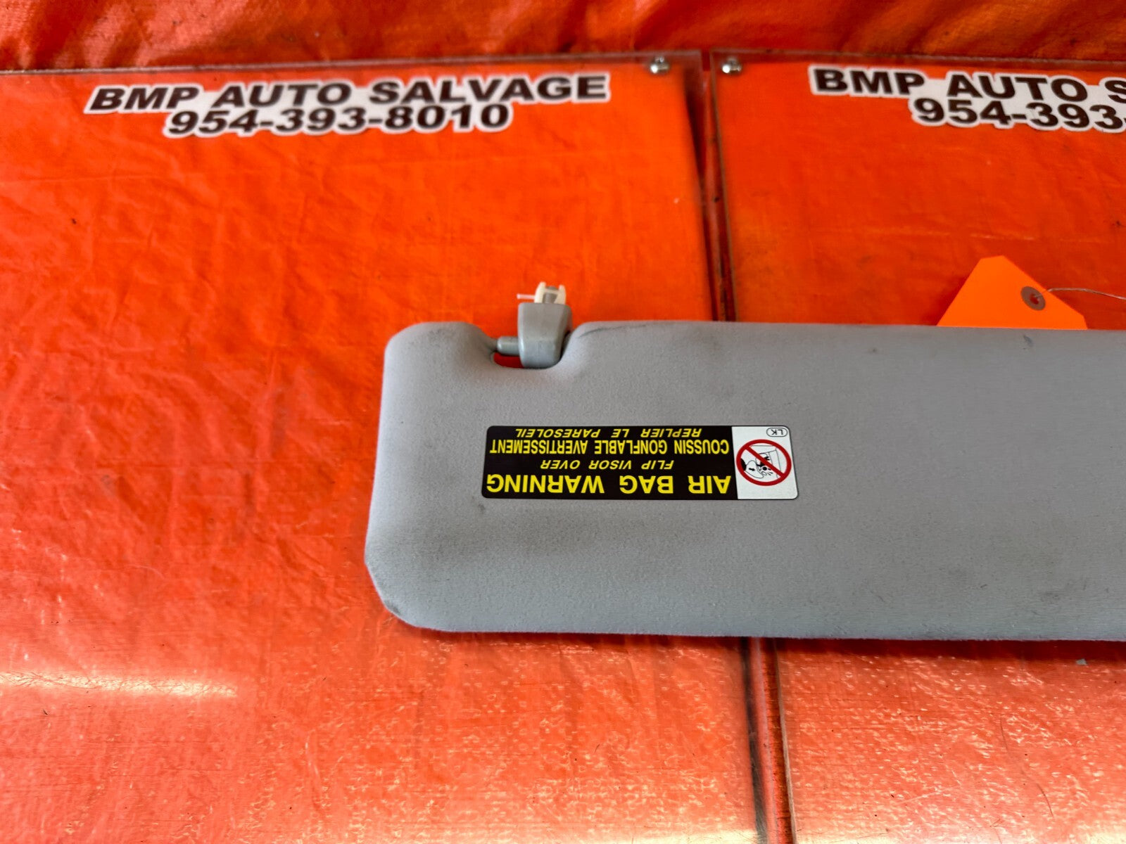 07 09 LEXUS ES350   DRIVER LEFT SUN VISOR   LIGHT GRAY   OEM FACTORY #2447