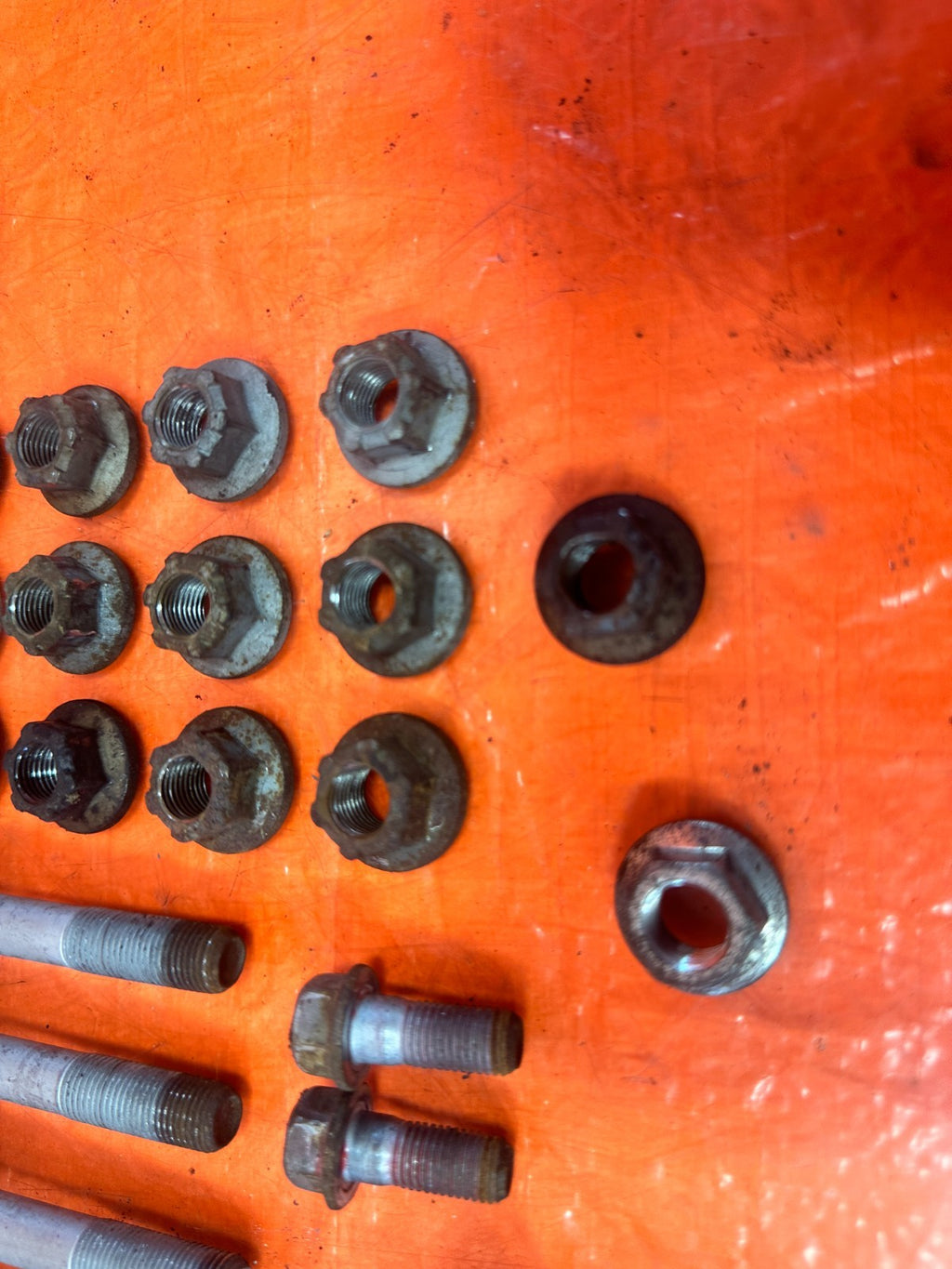 08 15 INFINITI G37 Q60   REAR TRAILING ARM CASTER CAMBER BOLTS HARDWARE OEM 3292