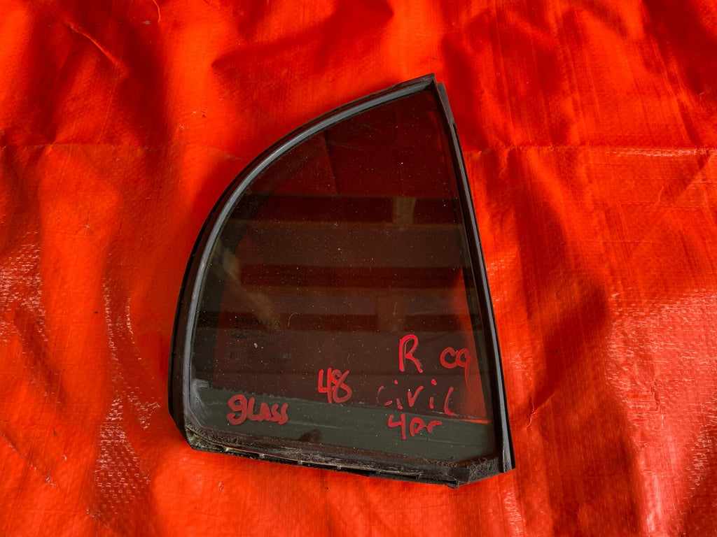 06 11 HONDA CIVIC SEDAN 4 DOOR   PASSENGER RIGHT REAR   QUARTER GLASS   OEM OE0