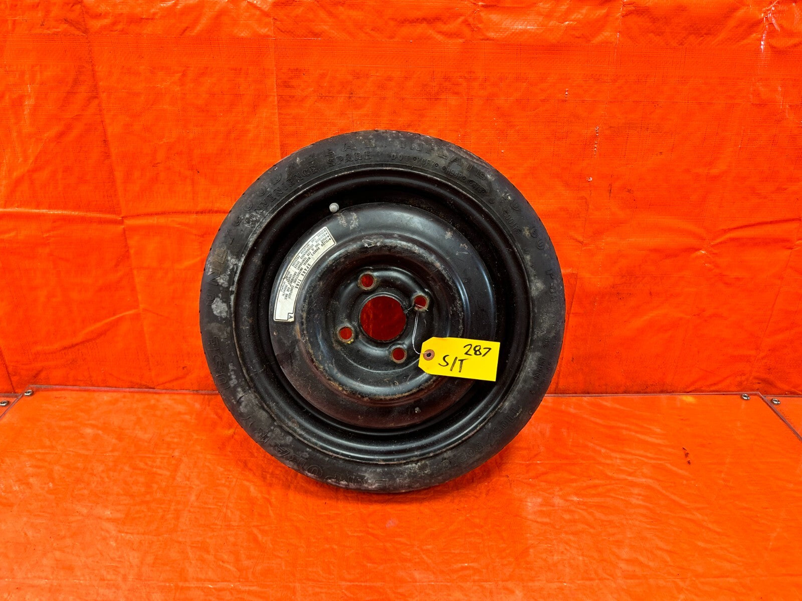 92 00 HONDA CIVIC   4x100   EMERGENCY / BACK UP / SPARE TIRE   OEM FACTORY 2870