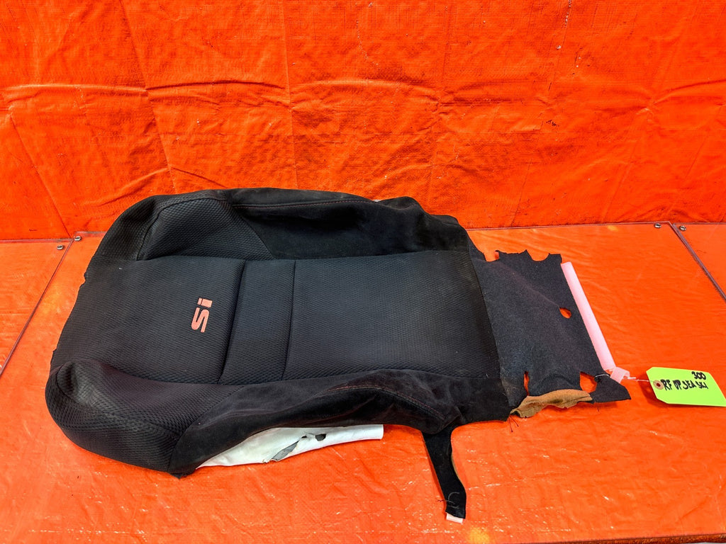 06 11 HONDA CIVIC SI RIGHT FRONT UPPER SEAT SKIN CLOTH FABRIC COVER OEM #3000