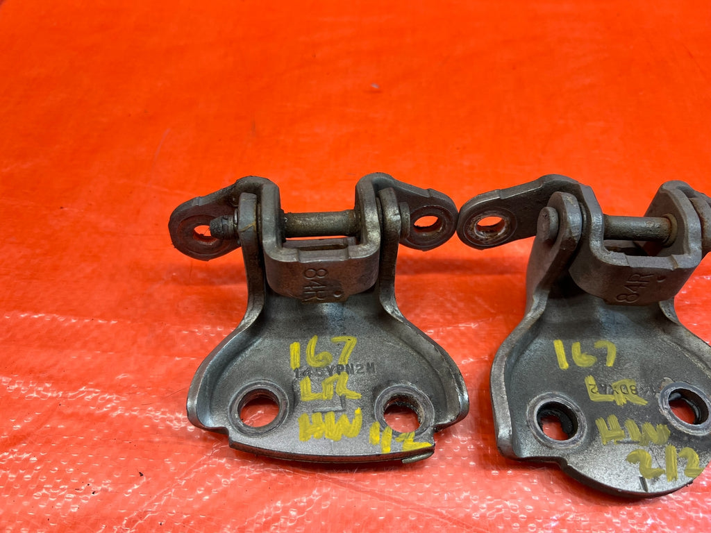 98 02 HONDA ACCORD SEDAN DRIVER LEFT REAR DOOR HINGE SET UPPER LOWER OEM #1677