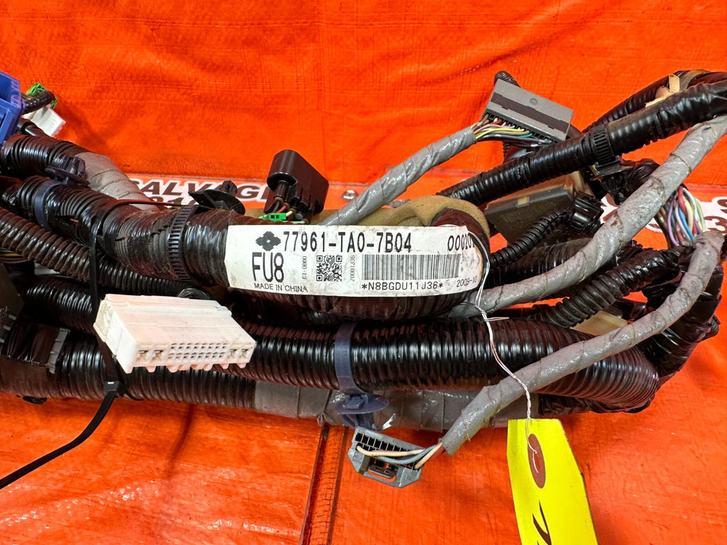 2010 10 HONDA ACCORD SEDAN EX DASH BOARD & CLUSTER WIRING HARNESS WIRE LOOM #2511