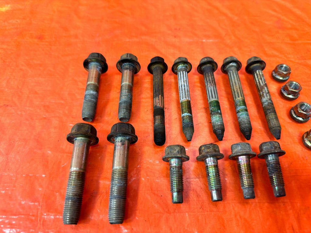 92 00 HONDA CIVIC TRAILING ARM REAR DISC COMPENSATOR ARM BOLTS HARDWARE OEM #2953