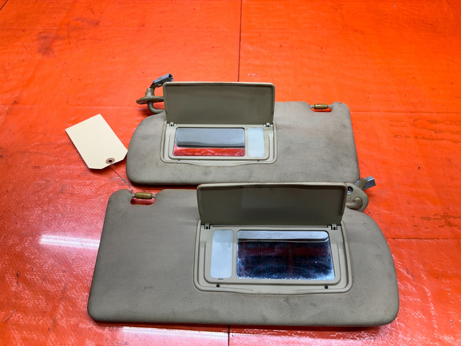 04 08 ACURA TSX 2.4L LEFT RIGHT SUN VISOR SHADE PAIR OEM #3304
