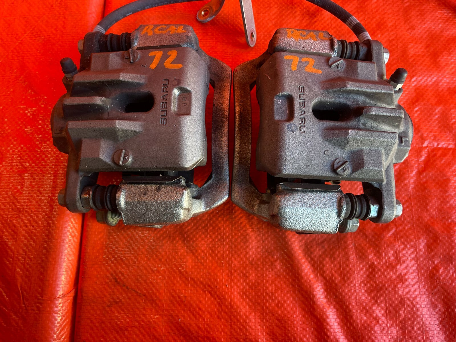18 21 SUBARU CROSSTREK REAR BRAKE CALIPERS   DRIVER LEFT PASSENGER RIGHT OEM #724