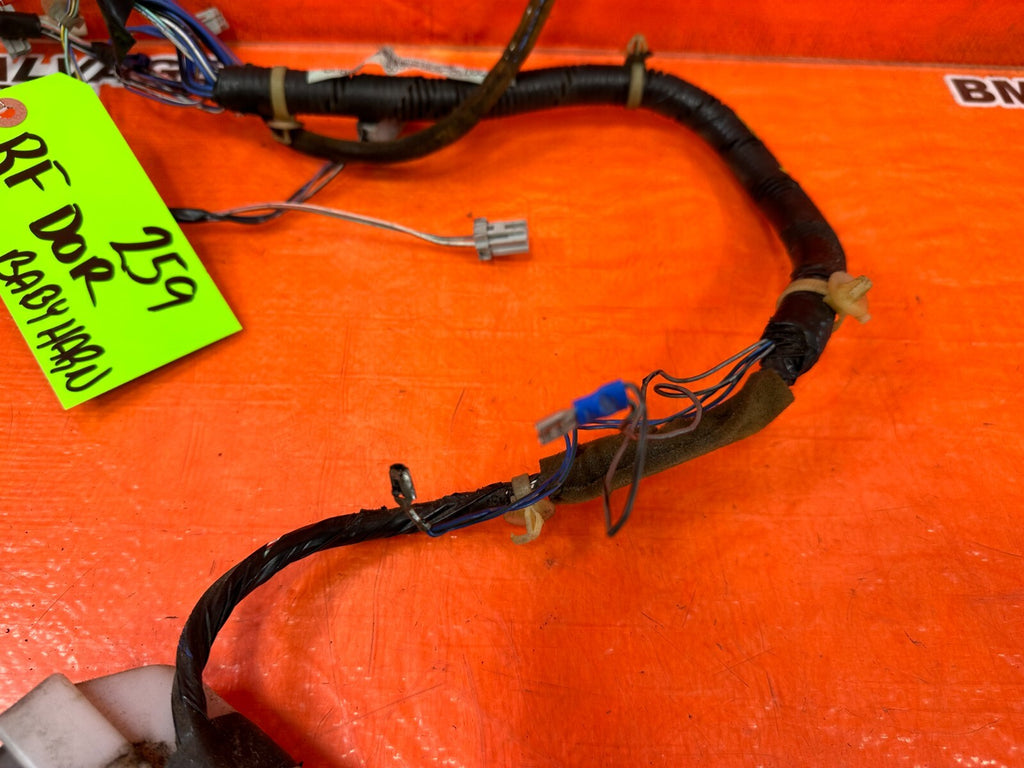 97 98 HONDA PRELUDE   PASSENGER RIGHT DOOR WIRING HARNESS WIRE LOOM   OEM #2594