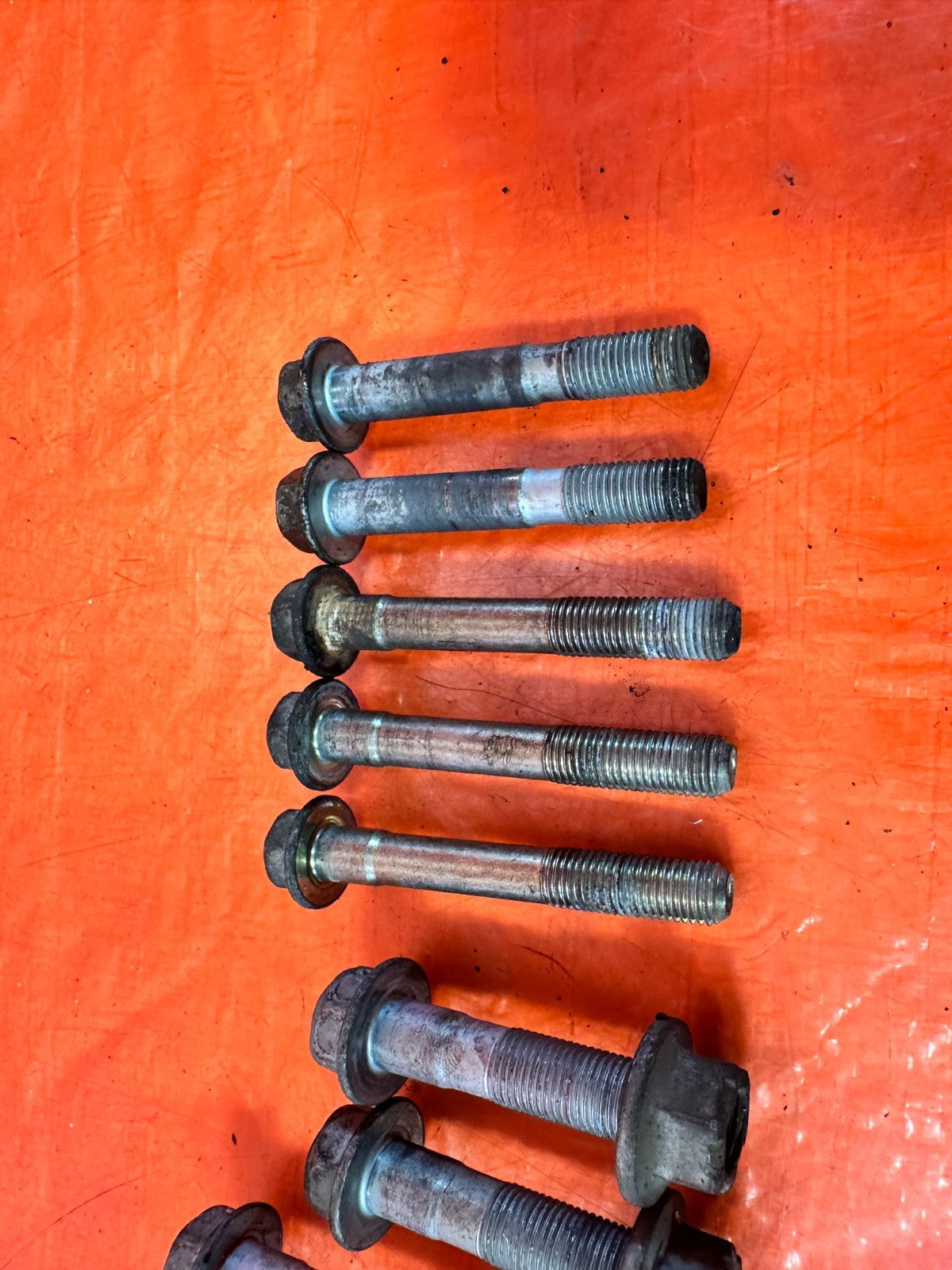 08 15 INFINITI G37 & Q60 FRONT CONTROL ARM BOLTS   UPPER LOWER SPINDLE   OEM 3292