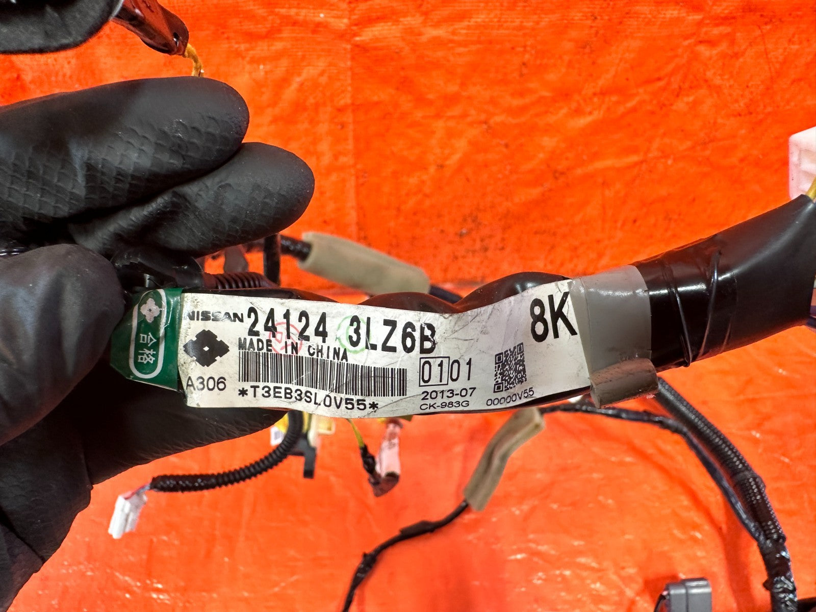 2014 2015 INFINITI Q60 CONVERTIBLE RH RIGHT DOOR WIRING HARNESS OEM #32910