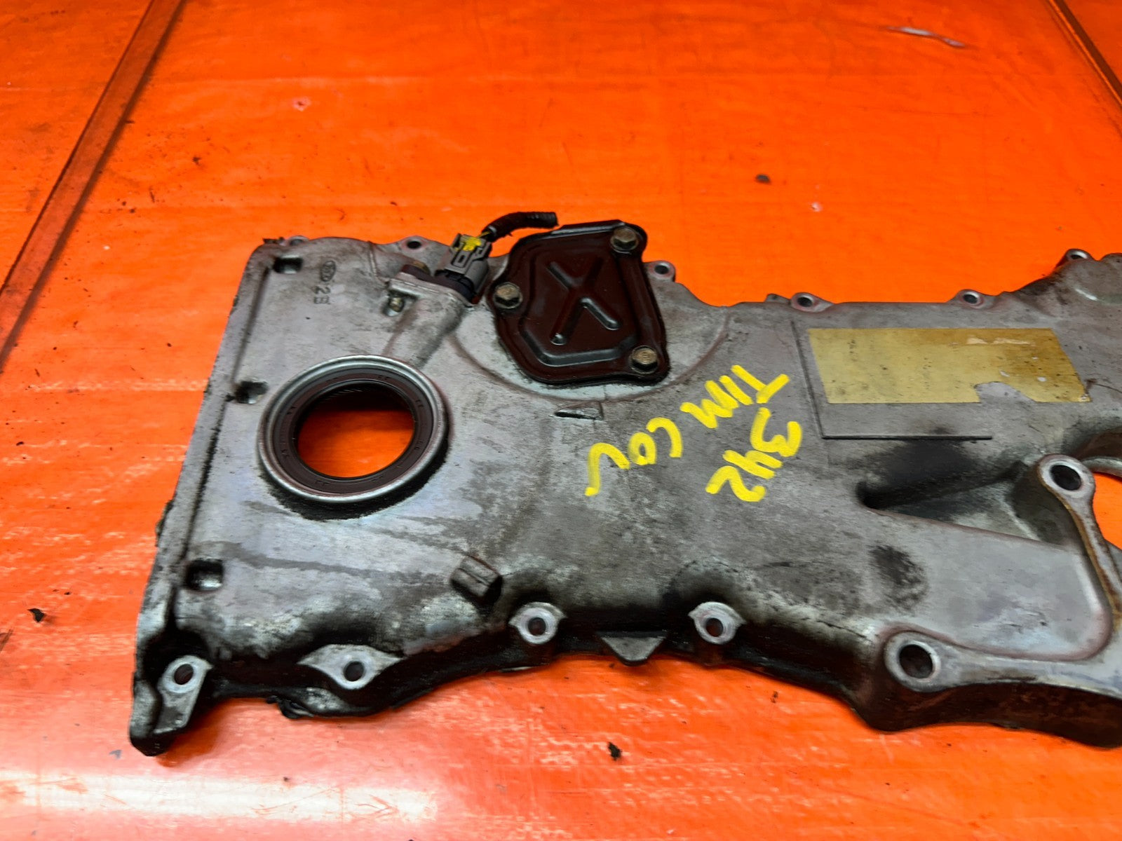 04-05 ACURA TSX 4D 2.4L K24A2 ENGINE TIMING CHAIN COVER ALUMINUM OEM #3428