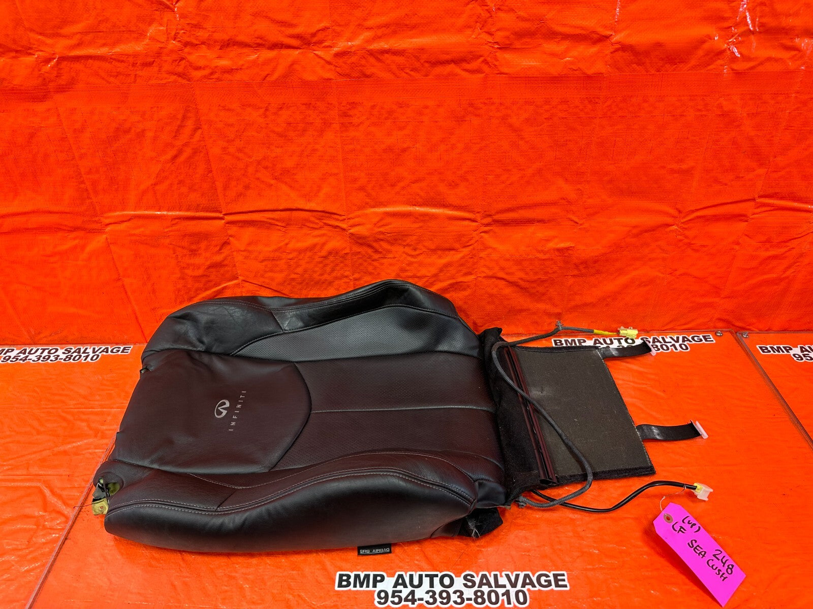 08/09 INFINITI G37 COUPE SPORT PASSENGER RIGHT FRONT UPPER SEAT LEATHER SKIN OEM11