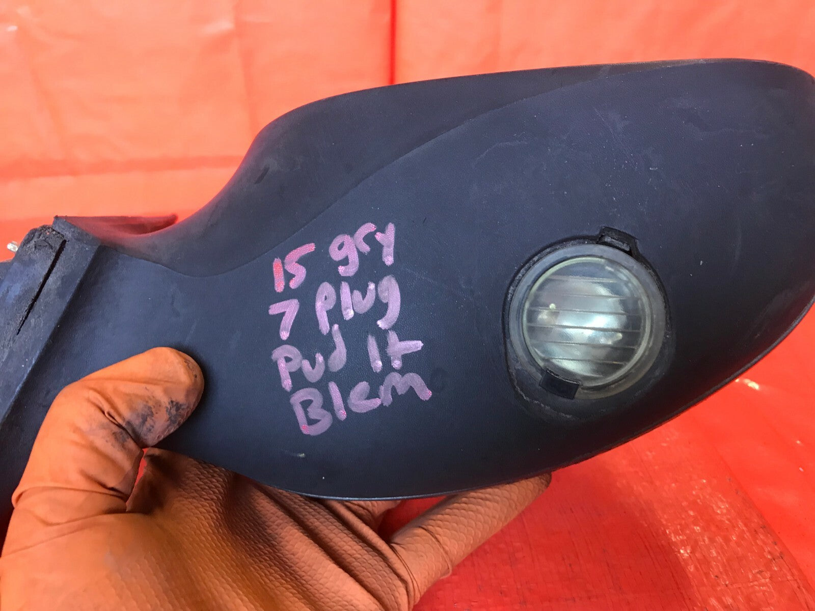 OEM 2006 2007 FORD TAURUS PASSENGER RIGHT SIDE VIEW MIRROR   PUDDLE LIGHT 7 WIRE11