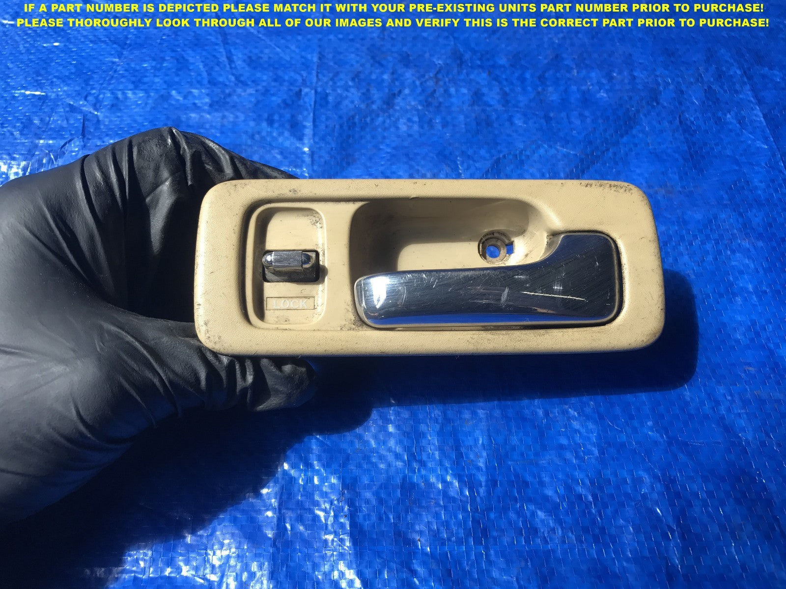 OEM 90 1991 92 HONDA ACCORD  SEDAN PASSENGER RIGHT FRONT INTERIOR DOOR HANDLE  0
