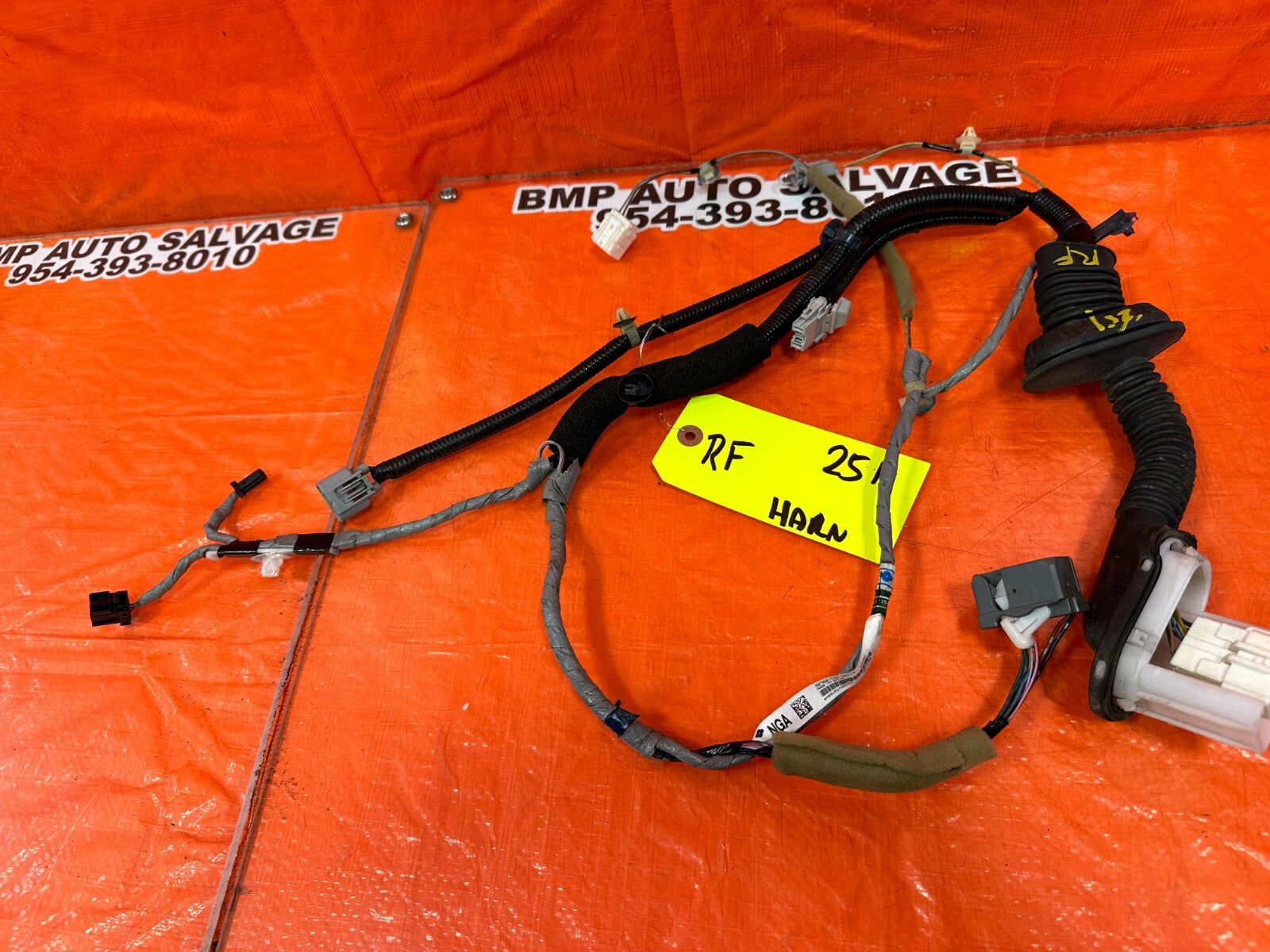 08 12 HONDA ACCORD SEDAN PASSENGER RIGHT FRONT DOOR WIRING HARNESS WIRE LOOM 2514
