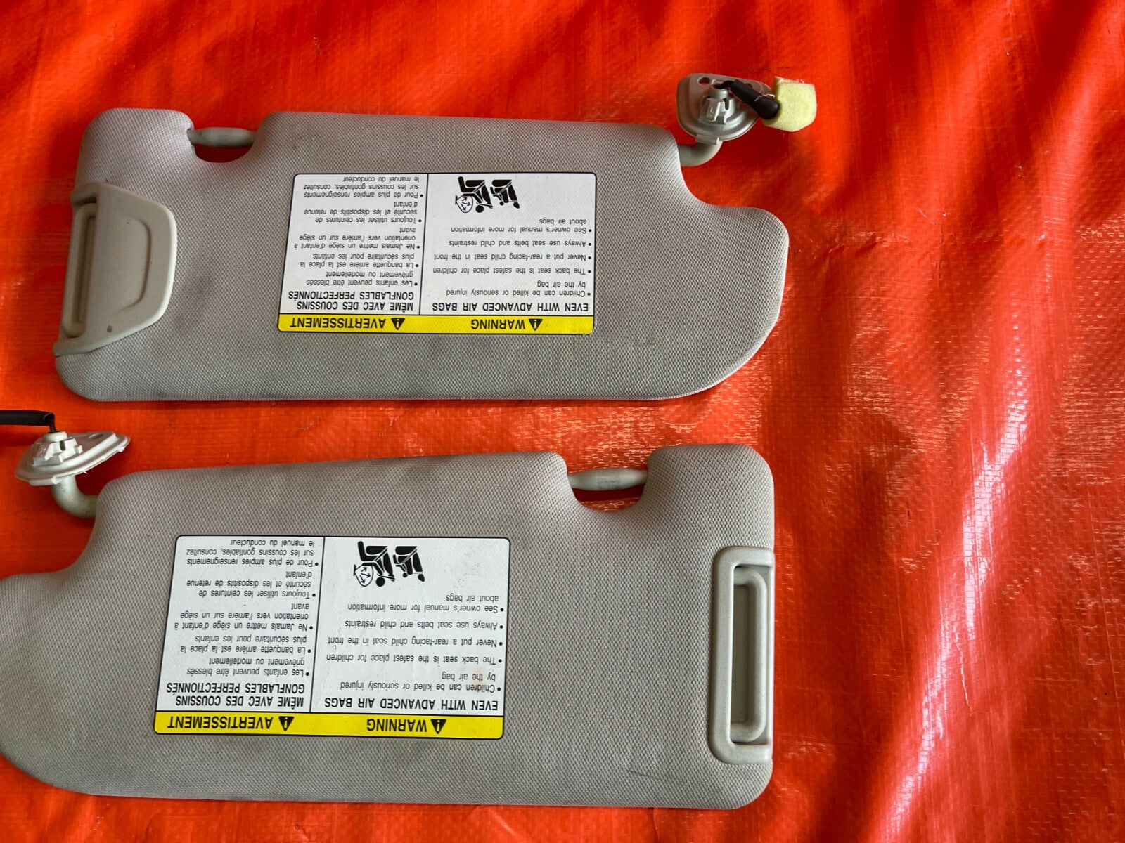 09 13 INFINITI   G37 2D COUPE   ILLUMINUATED   SUN VISOR SET VISORS LEFT RIGHT2