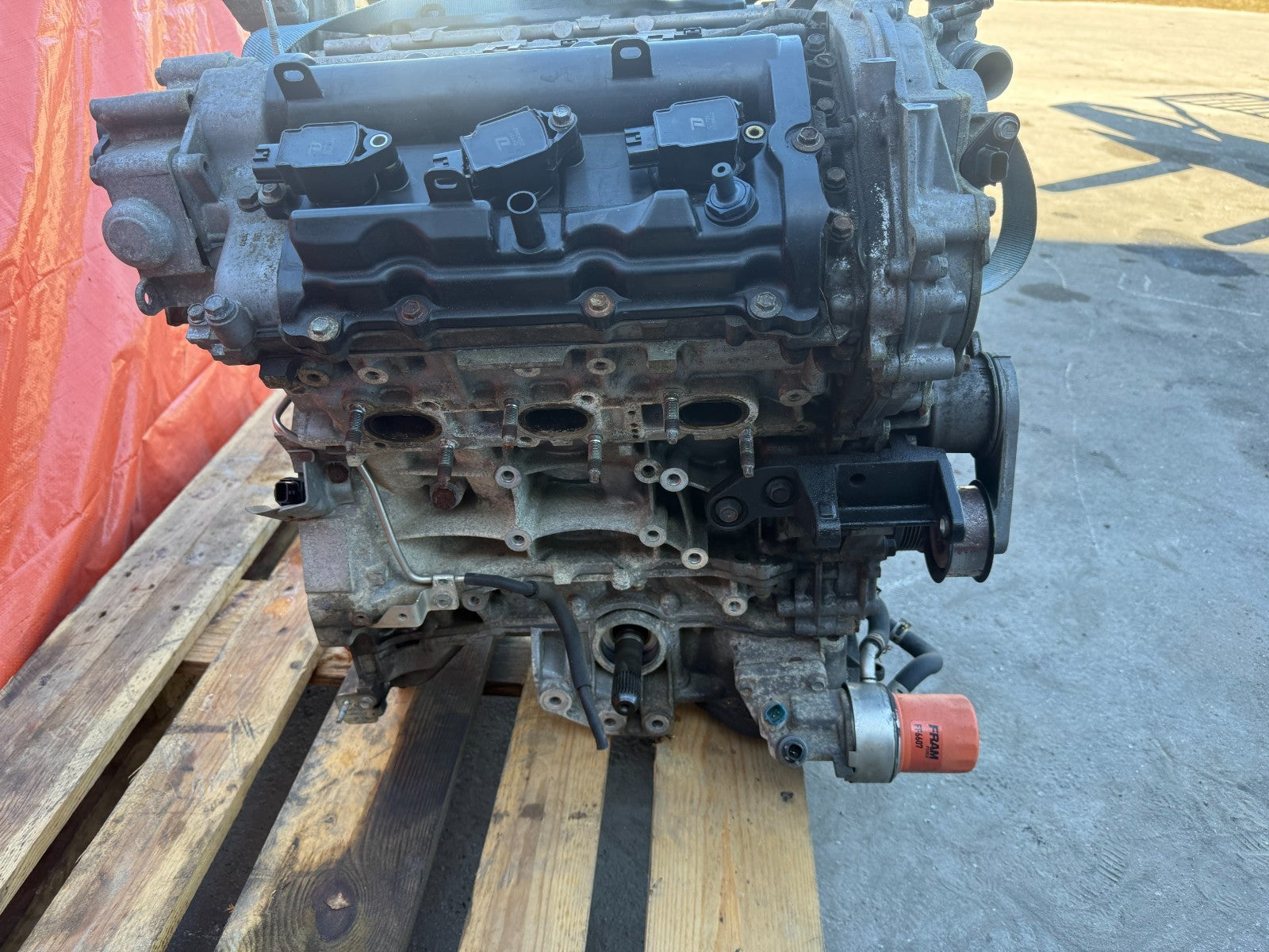 14 15 INFINITI Q50   3.7L VQ37   AWD ALL WHEEL DRIVE   ENGINE MOTOR LONG BLOCK7