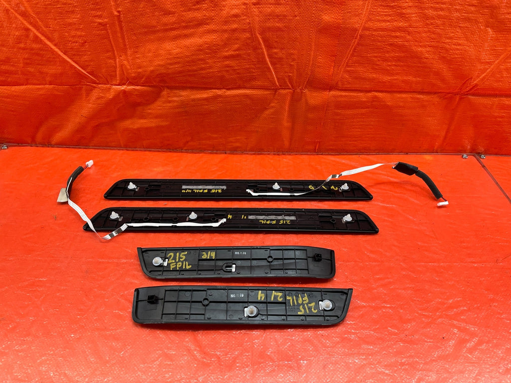 16 20 INFINITI Q50   ILLUMINATING FLOOR PILLAR SCUFF PLATE SET   OEM FACTORY 2159