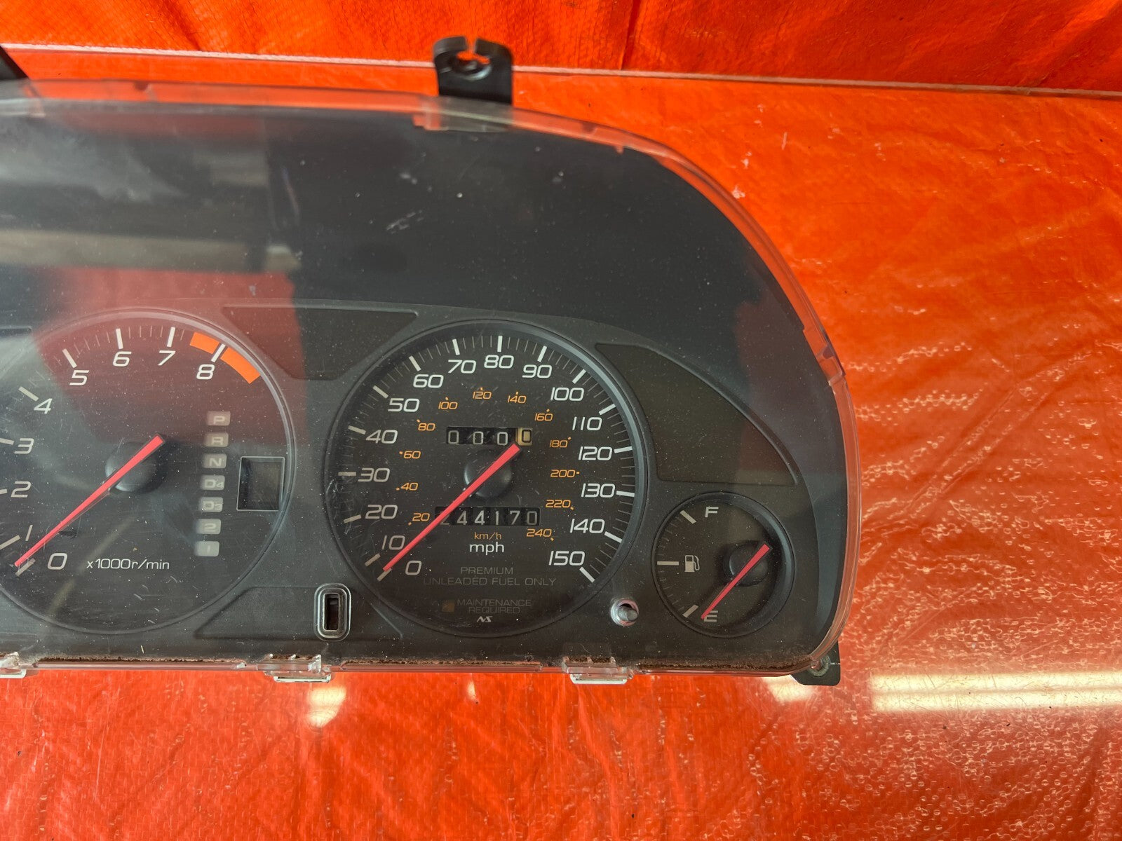 97 01 HONDA PRELUDE   AUTOMATIC   INSTRUMENT GAUGE CLUSTER SPEEDOMETER OEM #1363