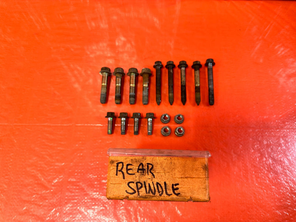 92 00 HONDA CIVIC TRAILING ARM REAR DISC COMPENSATOR ARM BOLTS HARDWARE OEM #2940