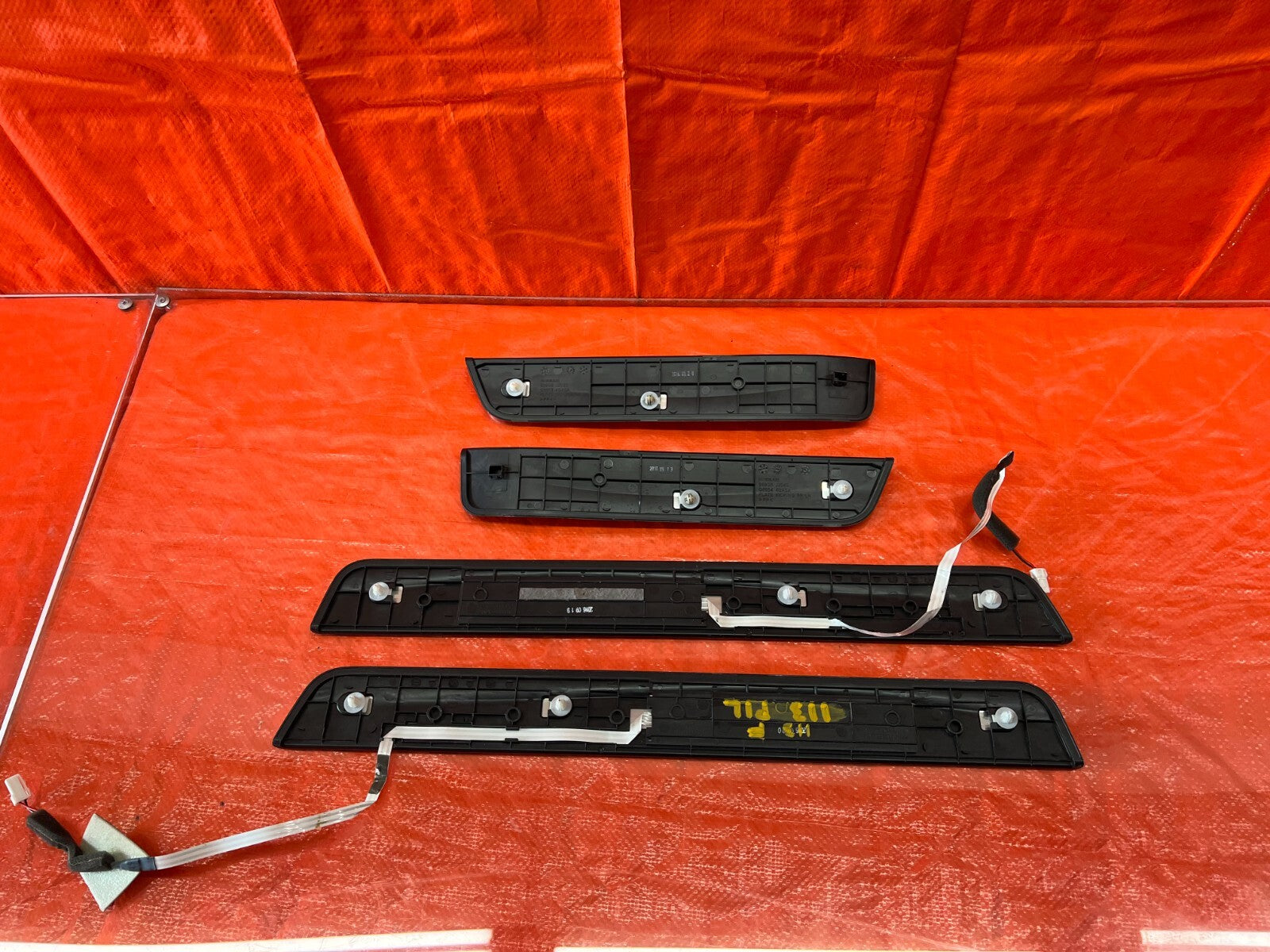 2017 INFINITI Q50 ILLUMINATING LED SCUFF PLATE FLOOR PILLAR SET FRONT REAR OEM10