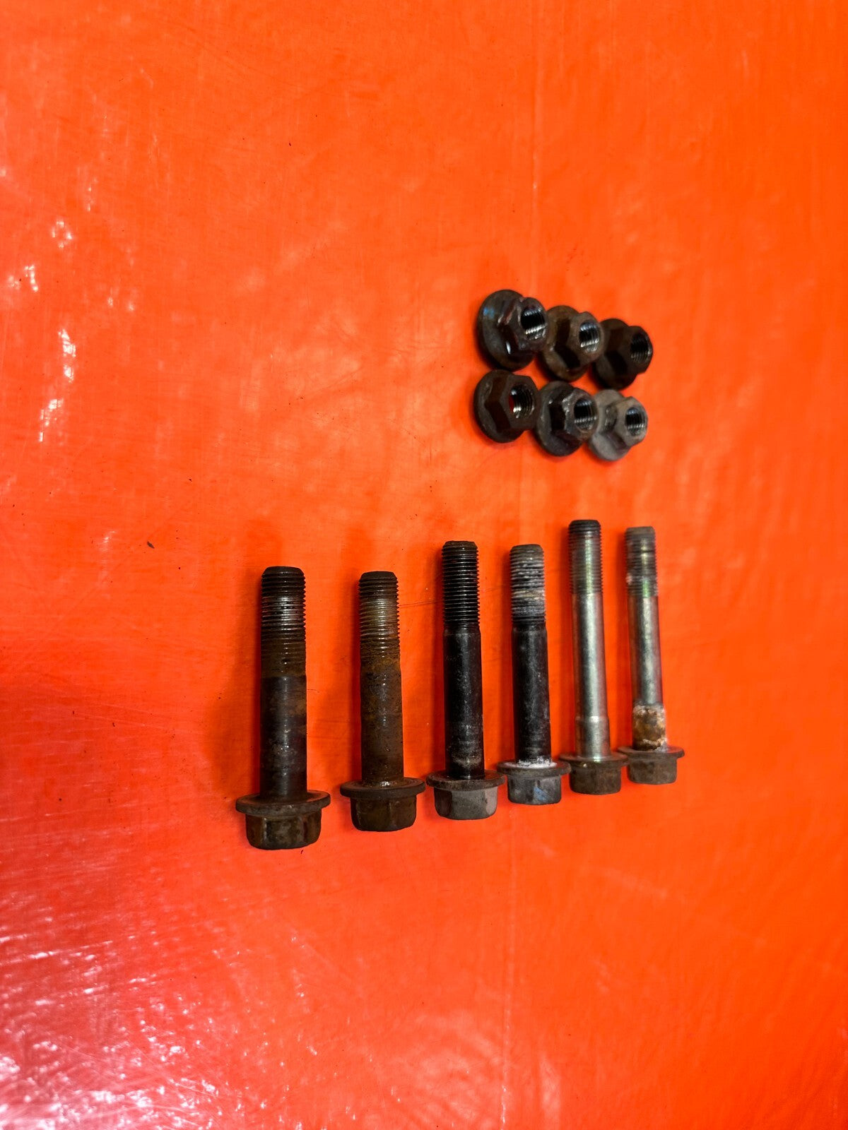 08 15 SUBARU IMPREZA WRX & STI   LET AND RIGHT REAR UPPER CONTROL ARM BOLTS 2834