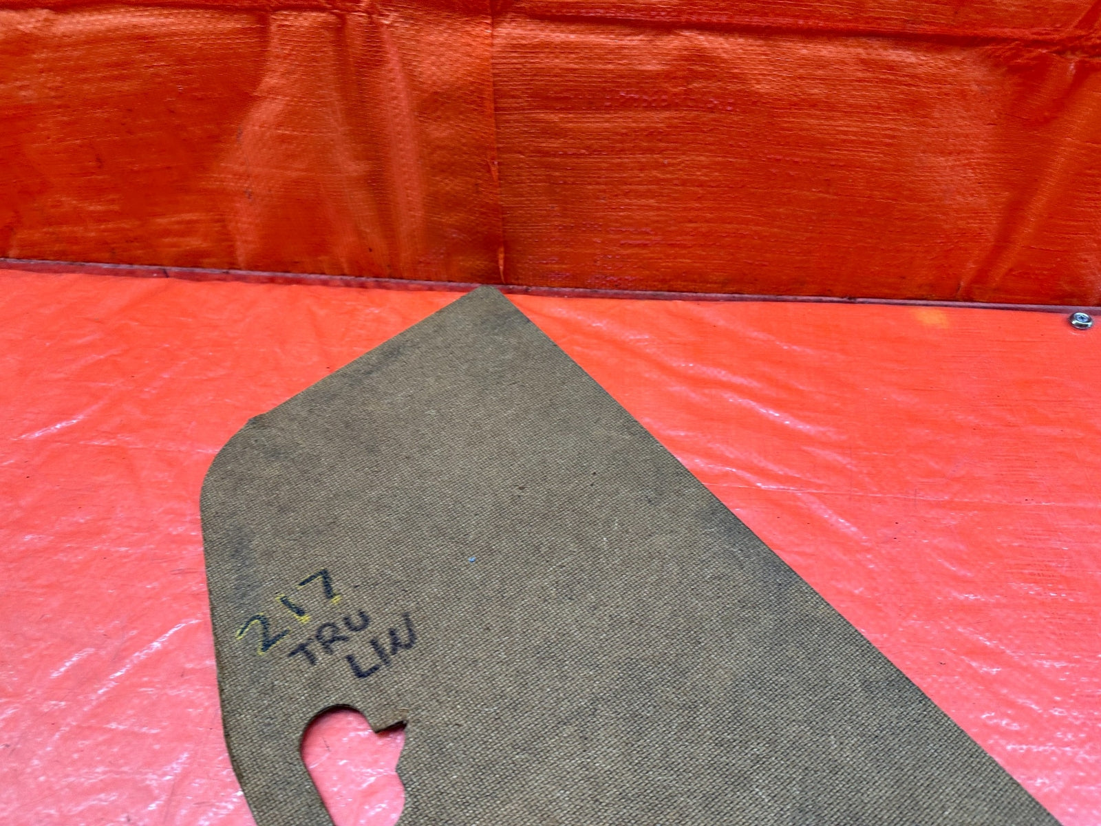 08 15 LANCER EVOLUTION X EVO 10 MR   DRIVER LEFT TRUNK LINER CARDBOARD TRIM #2178