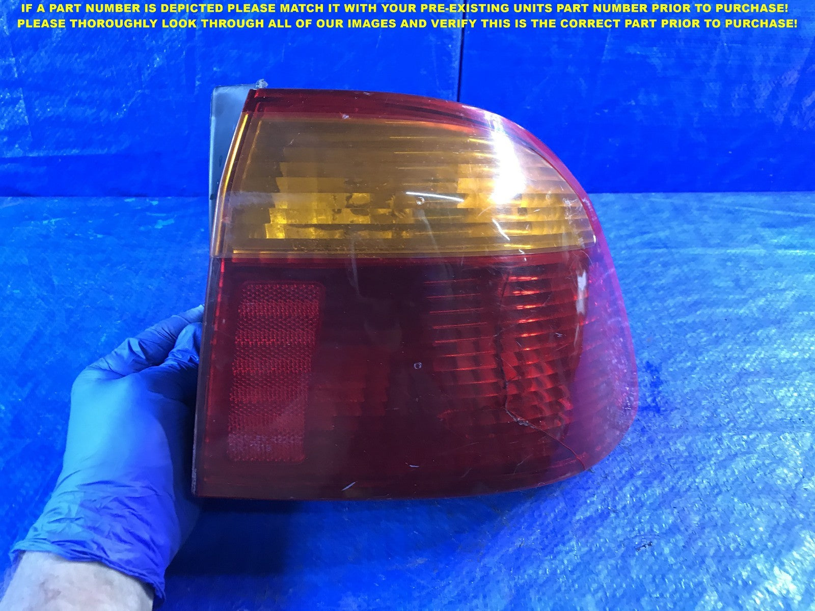 OEM 1999 2000 99 00 HONDA CIVIC SEDAN 4D PASSENGER RIGHT TAIL LIGHT R RH0