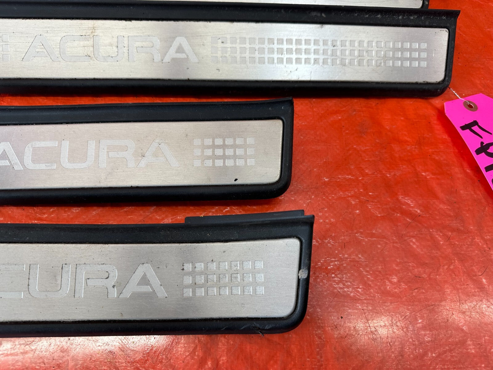04 08 ACURA TL   LEFT AND RIGHT FLOOR PILLARS SCUFF PLATE SET   OEM #2342