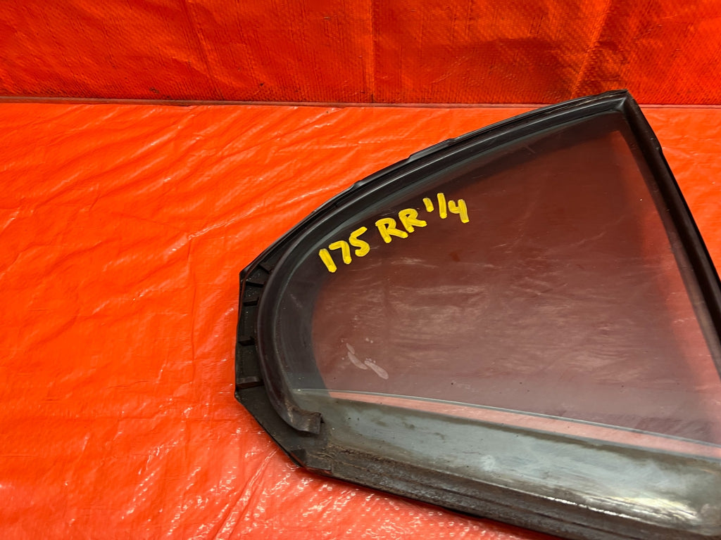 08 15 LANCER EVOLUTION X EVO 10   DRIVER RIGHT REAR 1/4 QUARTER GLASS WINDOW 1756