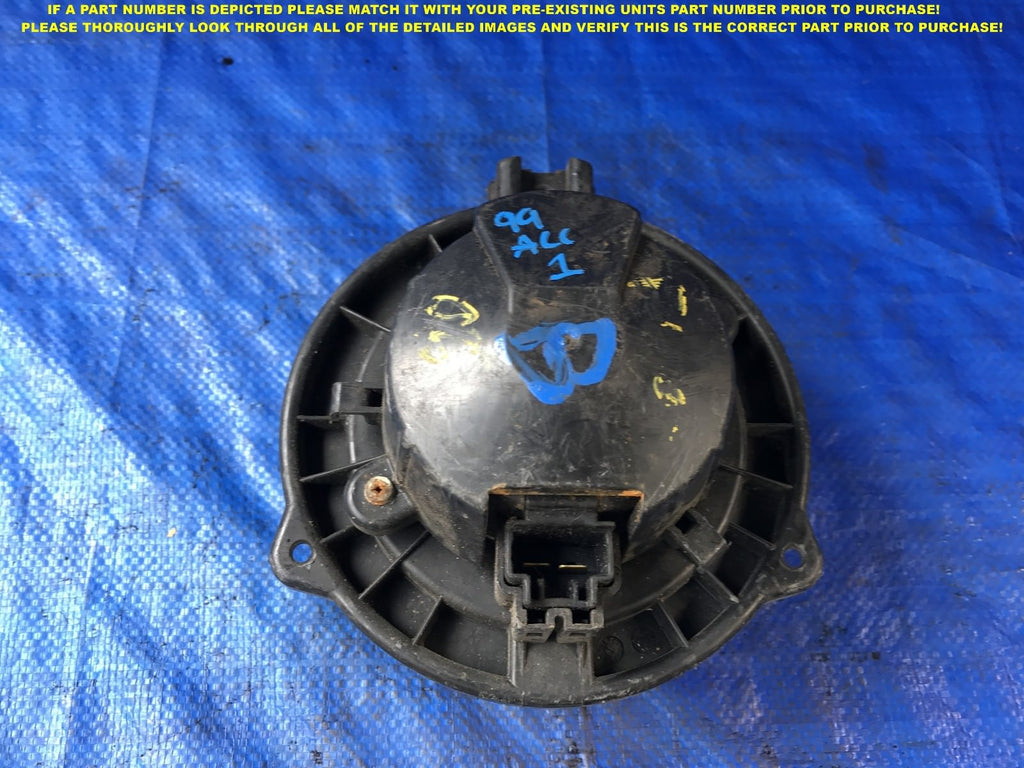 OEM 1998 1999 2000 2001 2002 HONDA ACCORD AC BLOWER MOTOR FAN                   0