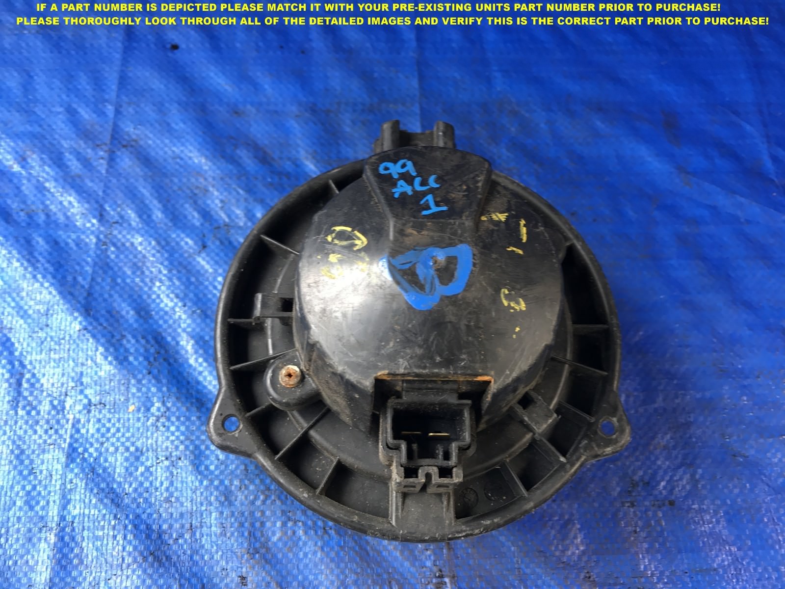 OEM 1998 1999 2000 2001 2002 HONDA ACCORD AC BLOWER MOTOR FAN                   0