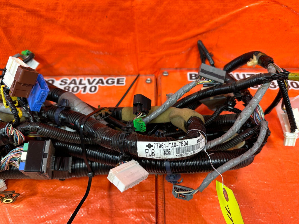 2010 10 HONDA ACCORD SEDAN EX DASH BOARD & CLUSTER WIRING HARNESS WIRE LOOM #2514