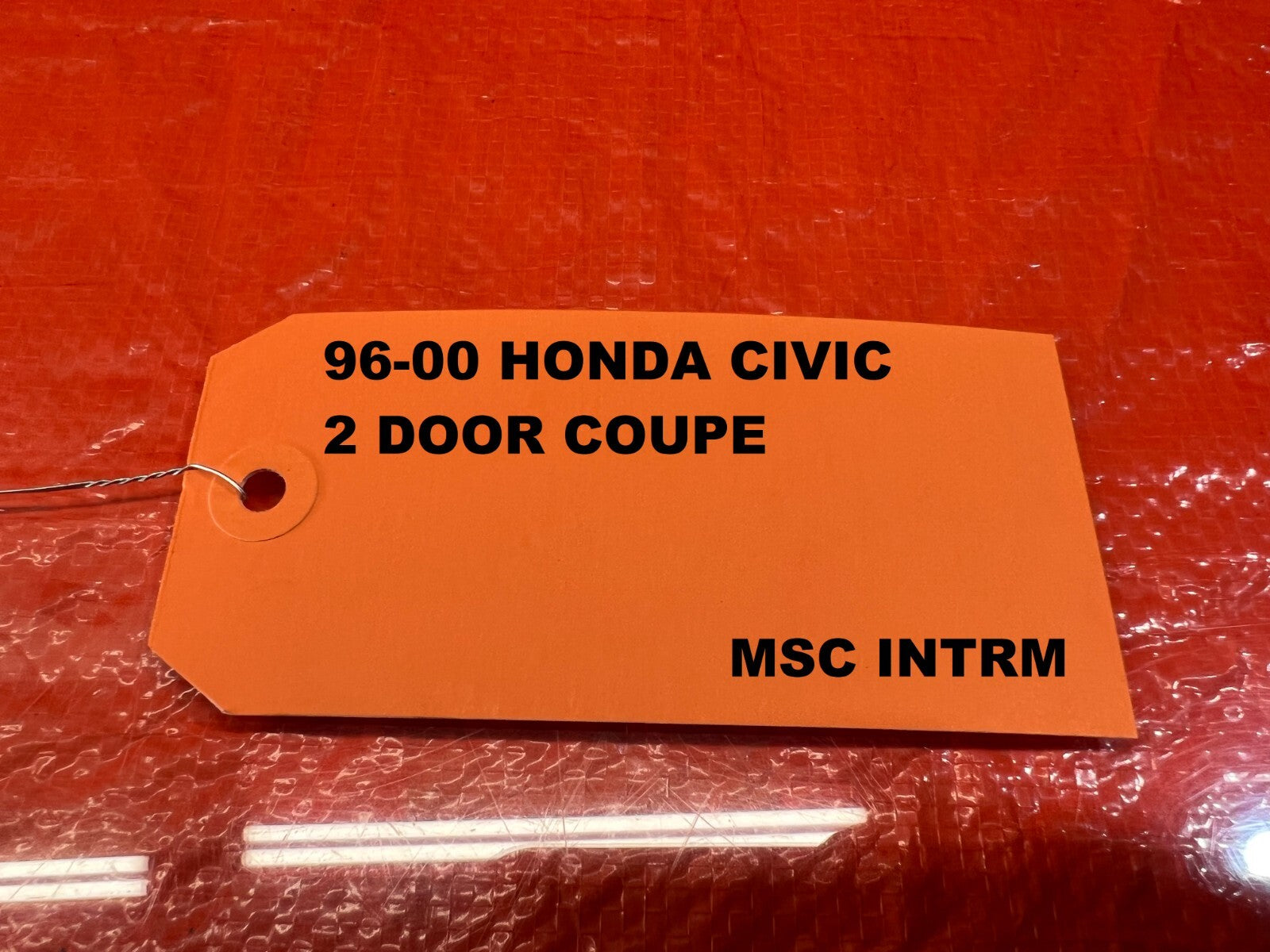 96 00 HONDA CIVIC COUPE   REAR HEADLINER TRIM COVER STRIP PLASTIC   OEM #1913