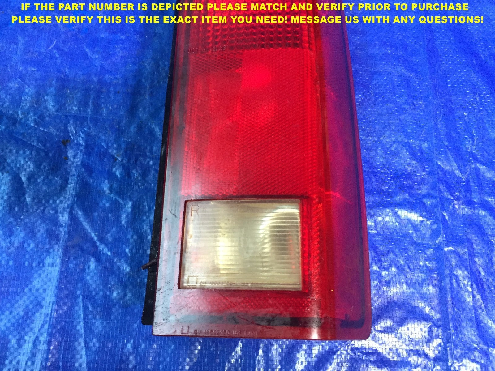 OEM 1985   2005 CHEVROLET CHEVY ASTROVAN PASSENGER RIGHT TAIL LIGHT 2B1