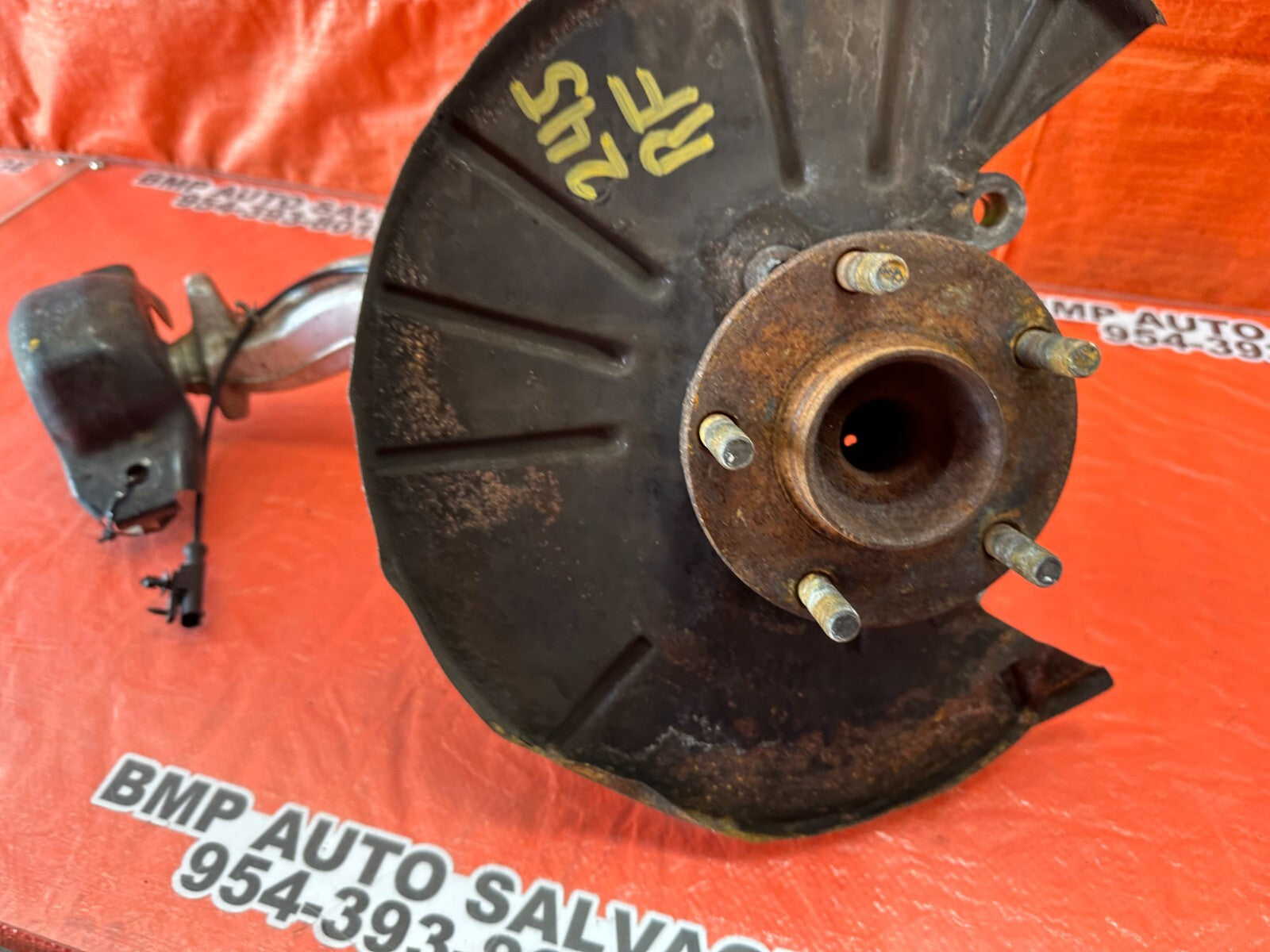 08 15 INFINITI G37 COUPE S RWD RIGHT FRONT SPINDLE W/ LOWER CONTROL ARM OEM #2453
