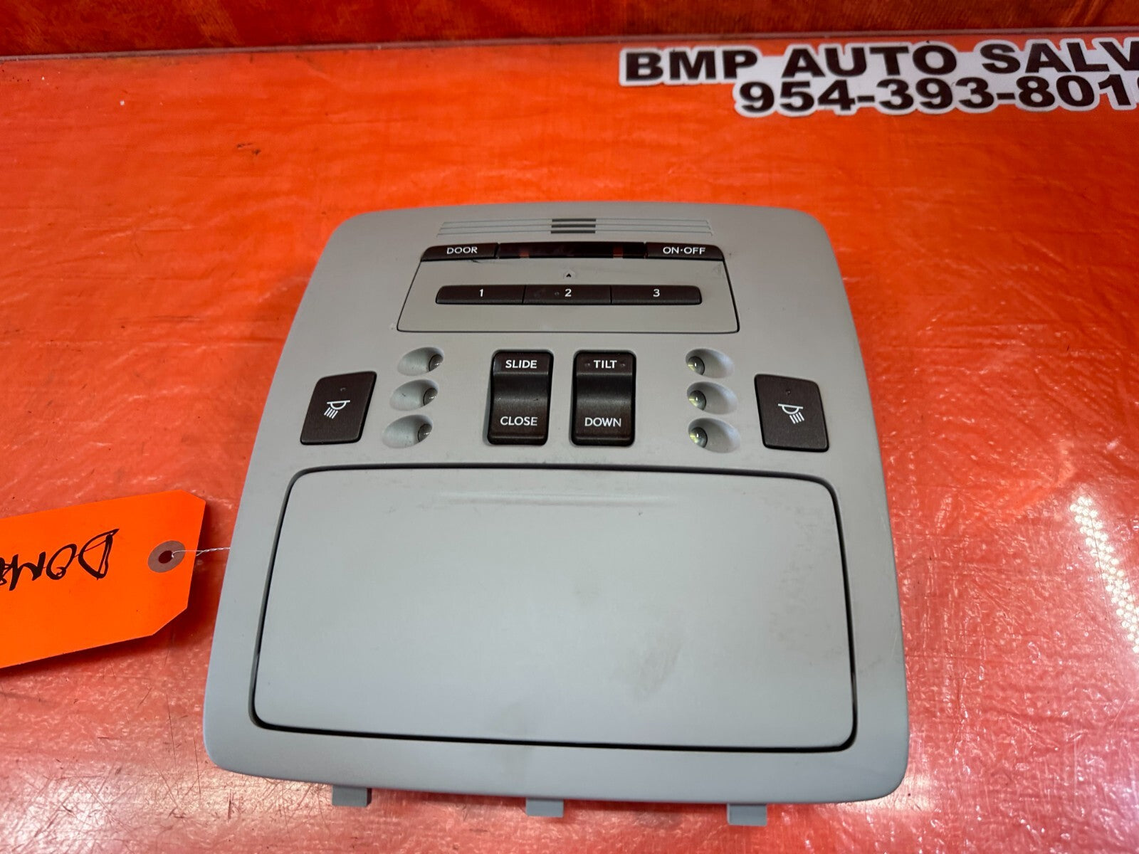 2009 09 LEXUS ES350   FRONT   DOME MAP READING LIGHT LAMP   LIGHT GRAY OEM #2447