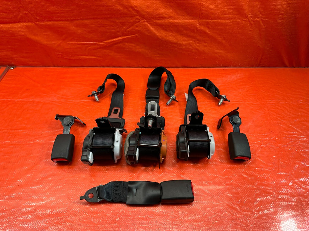 14 17 INFINITI Q50 REAR SEAT BELT SET LEFT & RIGHT SEAT BELTS   BLACK   OEM #1850