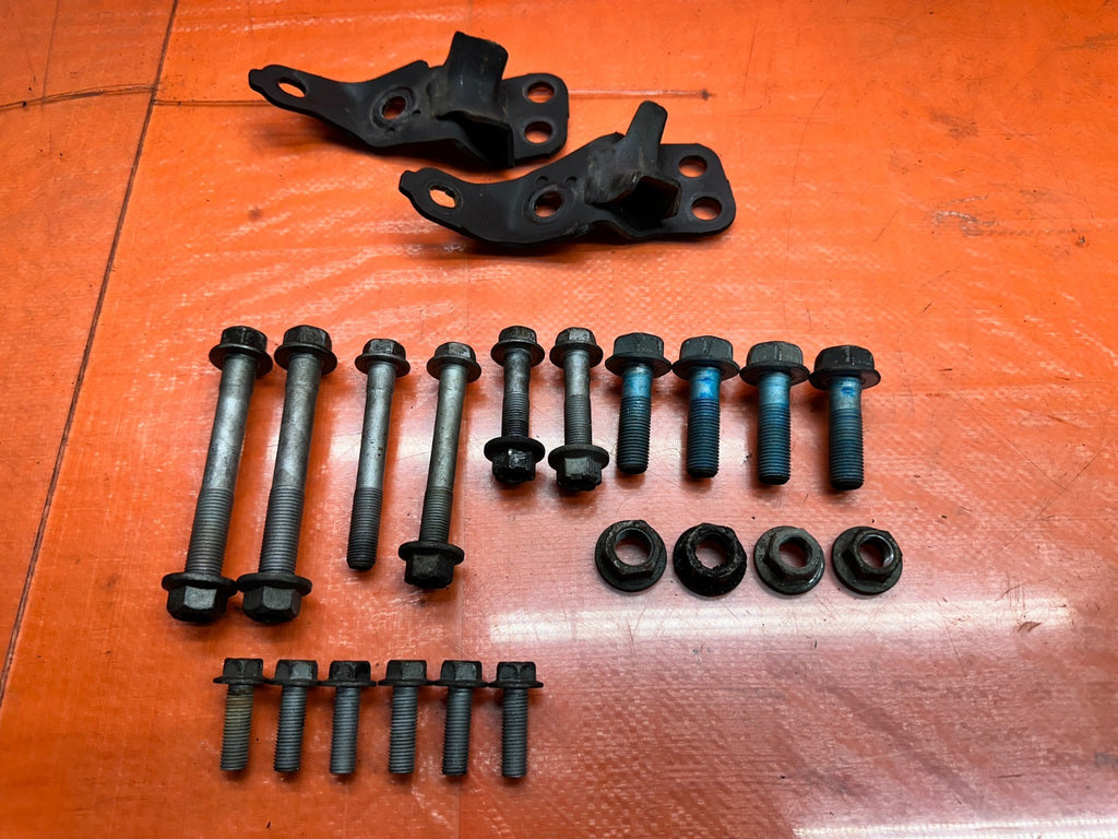 14-15 INFINITI Q50 FRONT LOWER CONTROL ARM BOLTS NUTS BRACKETS  OEM #3434