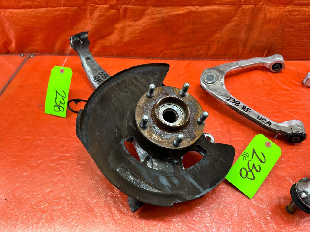 09 13 INFINITI G37 4D   RWD   RIGHT FRONT SPINDLE W/ UPPER & LOWER CONTROL ARMS1