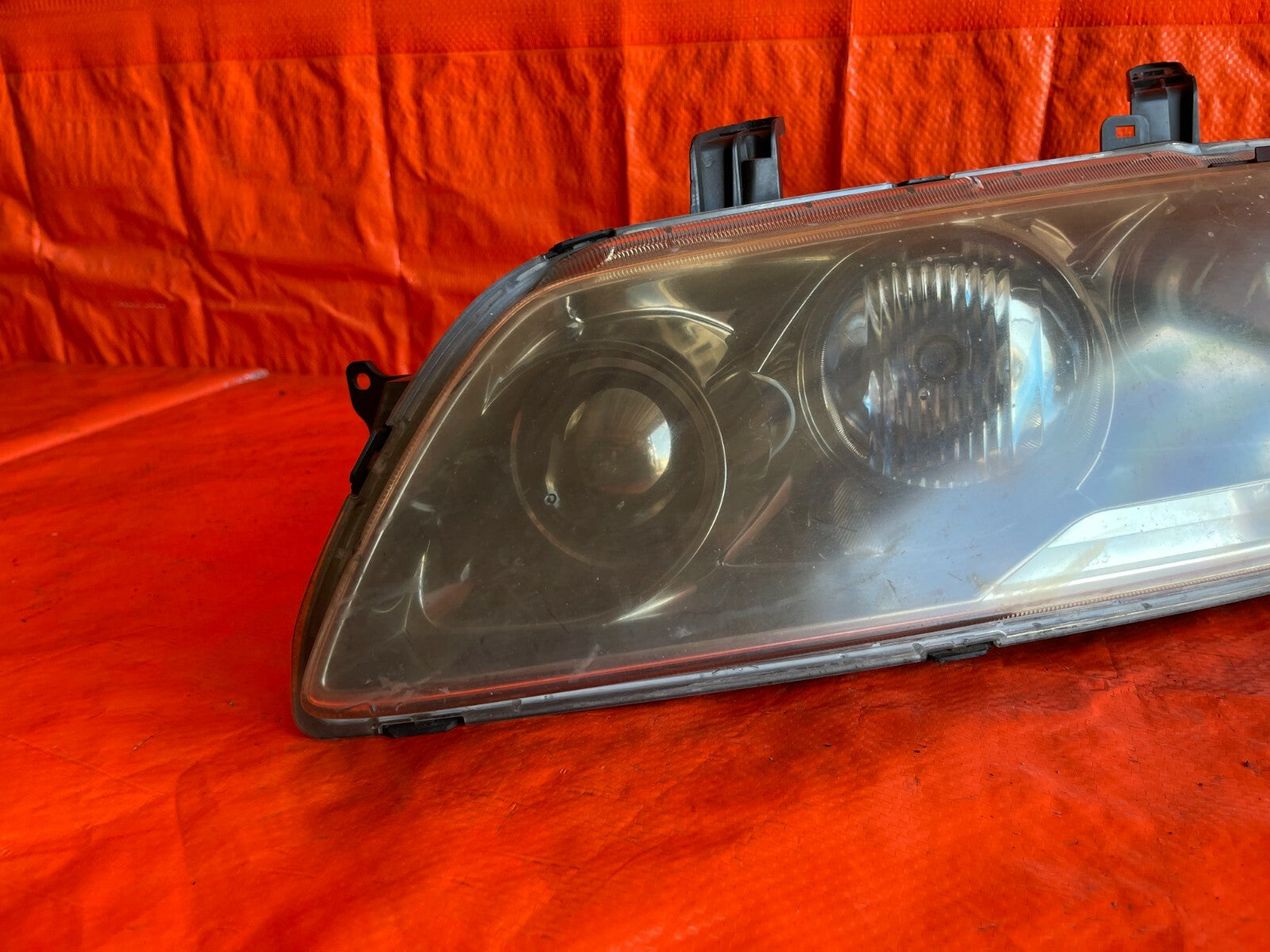 04 05 LANCER EVOLUTION EVO IX 9   SMOKED CHROME NON HID   HEADLIGHT HEADLAMP OEM2