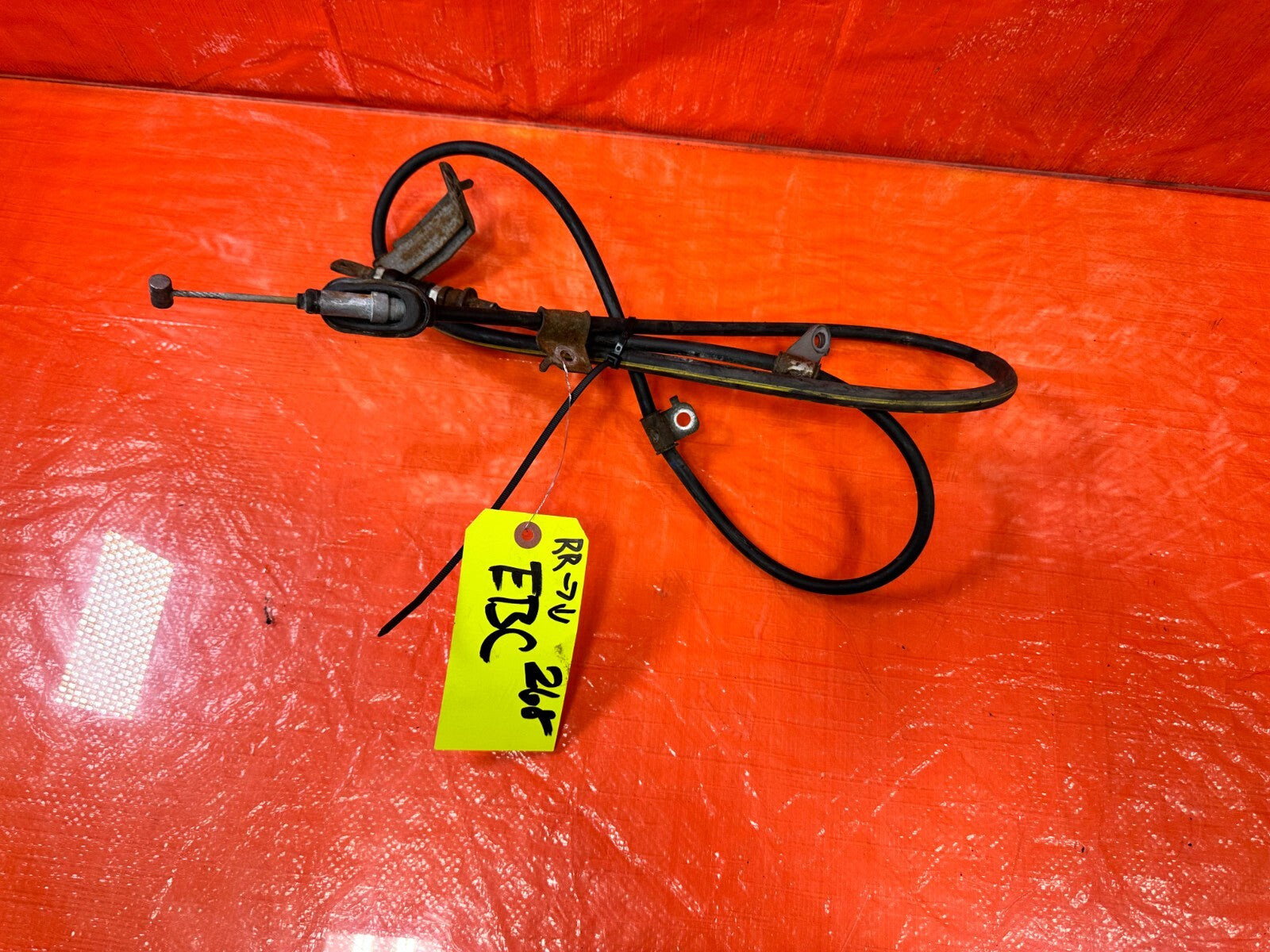 12 15 HONDA CIVIC SI 2D COUPE PASSENGER RIGHT REAR EMERGENCY BRAKE CABLE OEM 2687