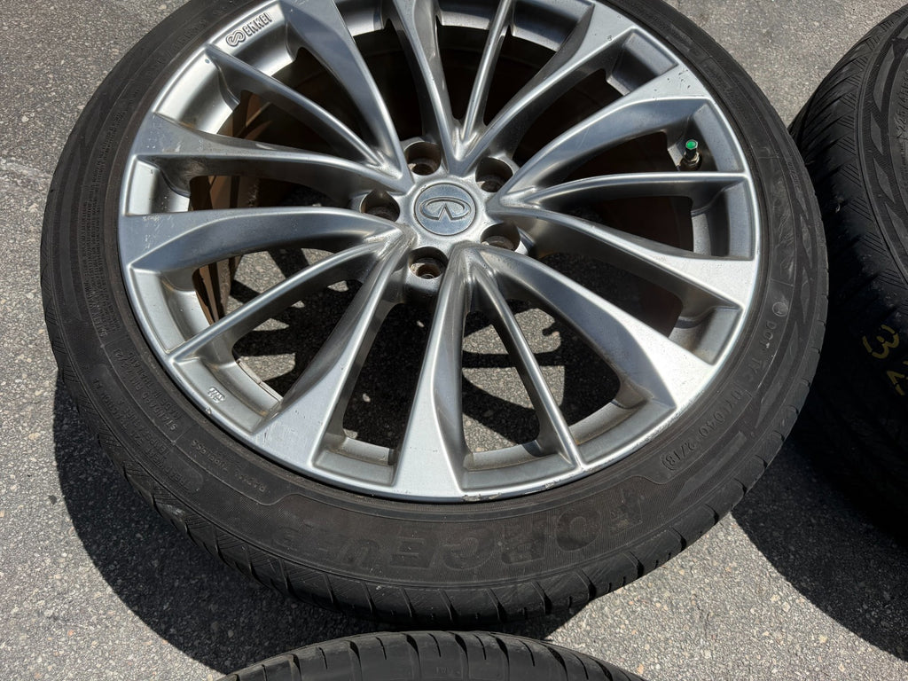 08 15 INFINITI G37 & Q60 SPORT MODEL 19 INCH 15 SPOKE ENKEI WHEELS RIMS OEM #32810