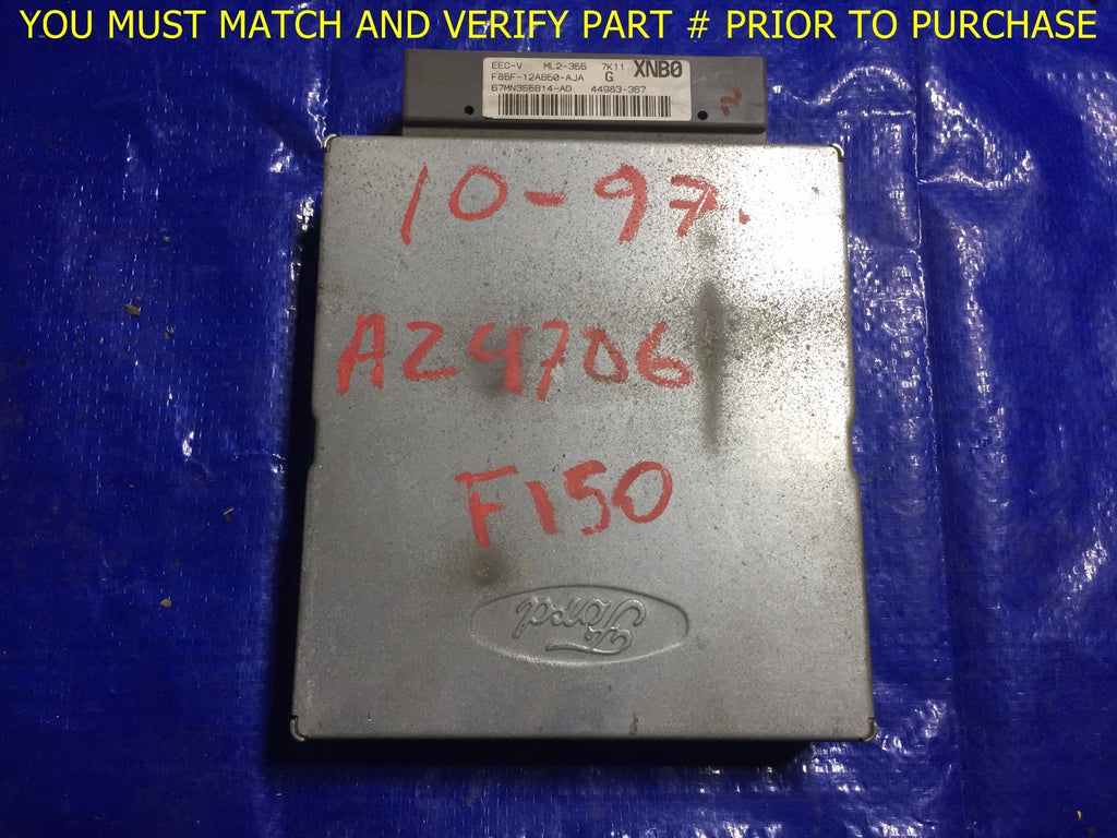 OEM 1998 FORD F150 ENGINE COMPUTER UNIT ECU ECM EBX BRAIN F85F 12A650 AJA0