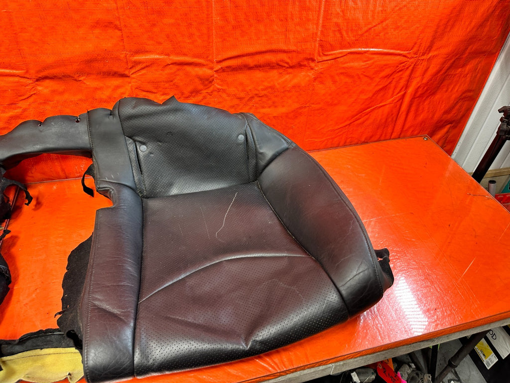 08 09 INFINITI G37 COUPE SPORT REAR LOWER SEAT BLACK LEATHER COVER SKIN OEM 3111