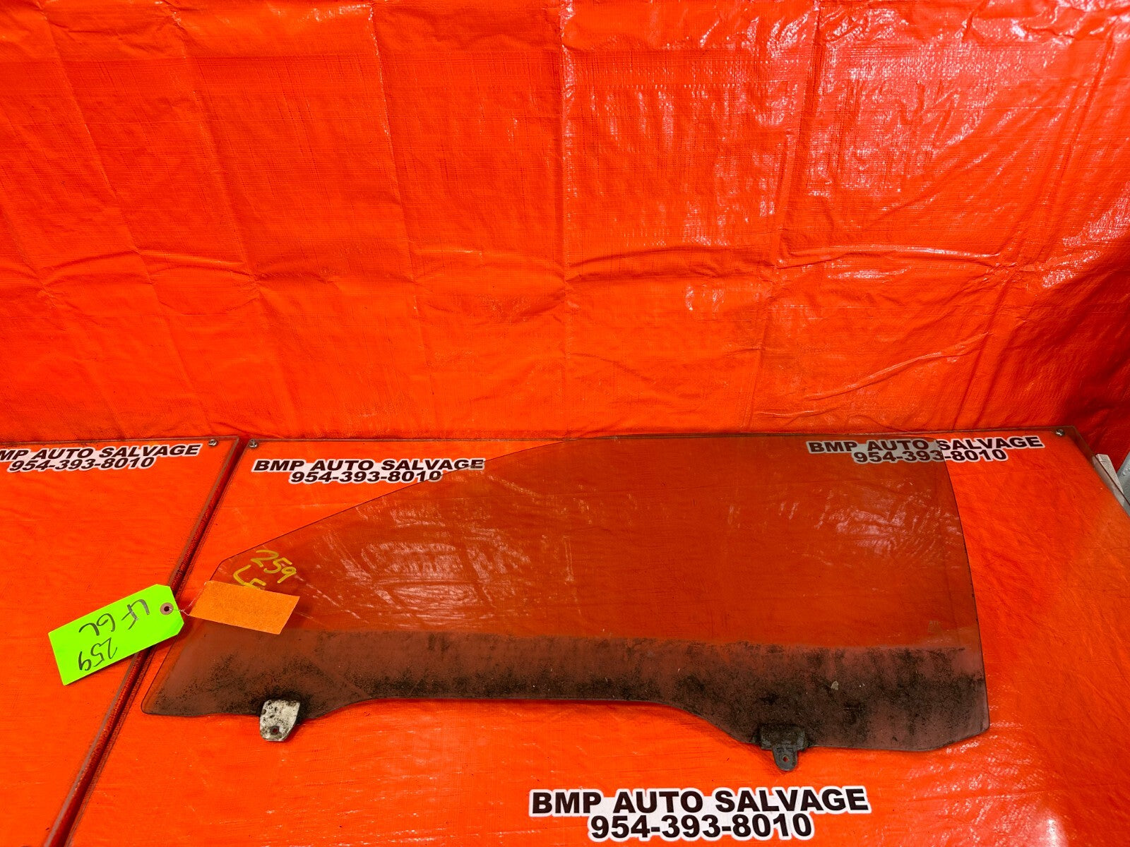 97 01 HONDA PRELUDE   DOOR GLASS WINDOW   DRIVER LEFT SIDE   OEM #2590