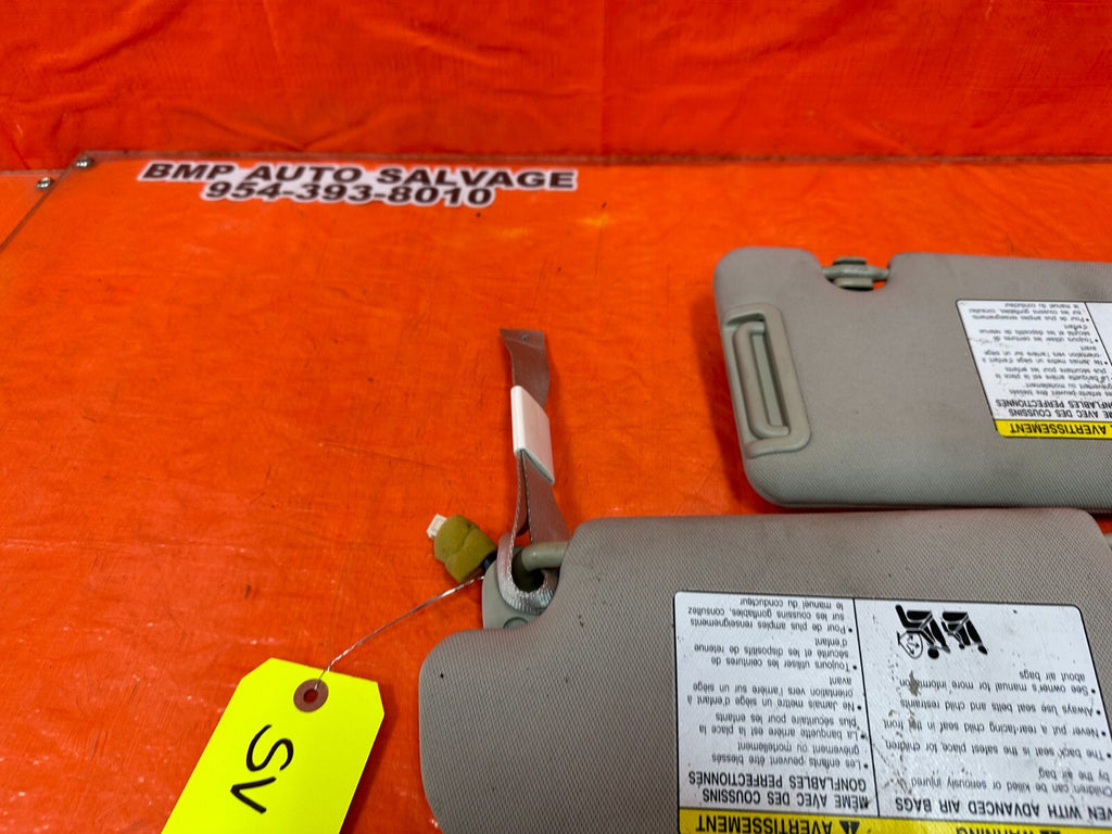 08 15 INFINITI G37 & Q60    LEFT AND RIGHT SUN VISORS PAIR SET OEM FACTORY #24512