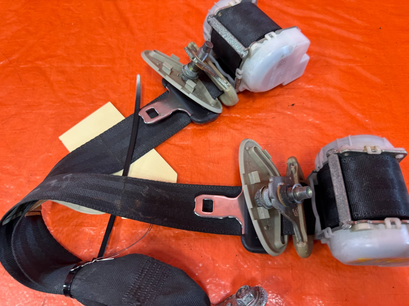 08 15 INFINITI G37 & Q60    2D COUPE   LEFT & RIGHT REAR SEAT BELTS   OEM #3286